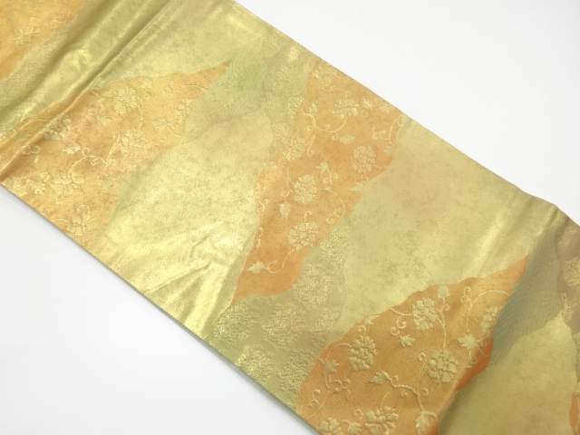 JAPANESE NAGOYA OBI / WOVEN FLOWER ARABESQUE